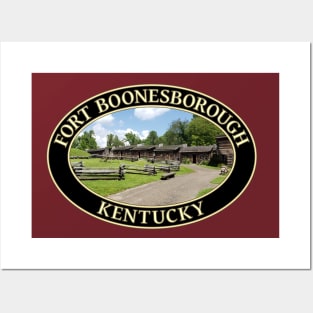 Historic 18th Century Fort Boonesborough in Kentucky Posters and Art